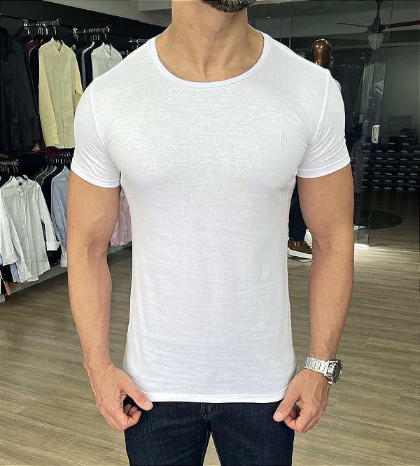 Camiseta Basic Zip-Off Branco - Moda Masculina