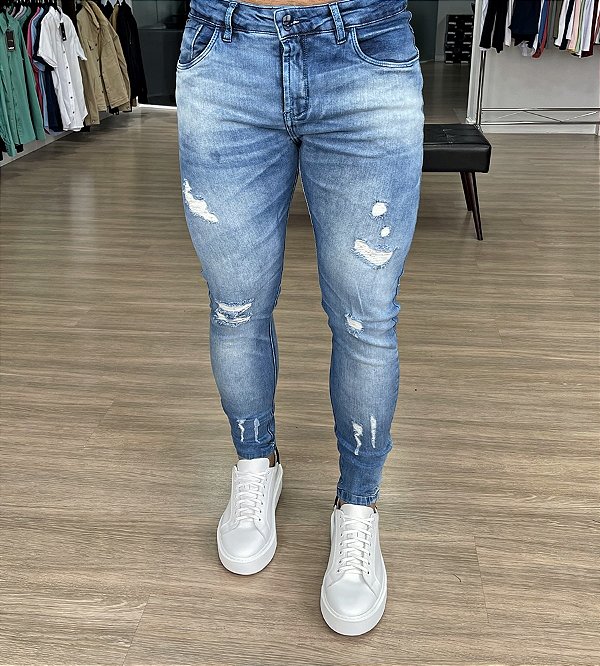Calça Jeans Super Skinny Munique - Moda Masculina