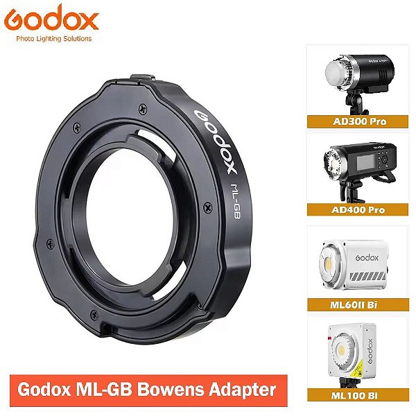Godox ML-GB Adaptador Bowens para AD300Pro, AD400Pro, ML60II e ML100