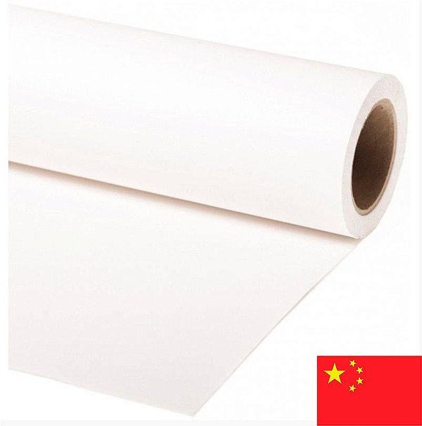 Fundo de papel Branco 1,35 x 10m - Made China