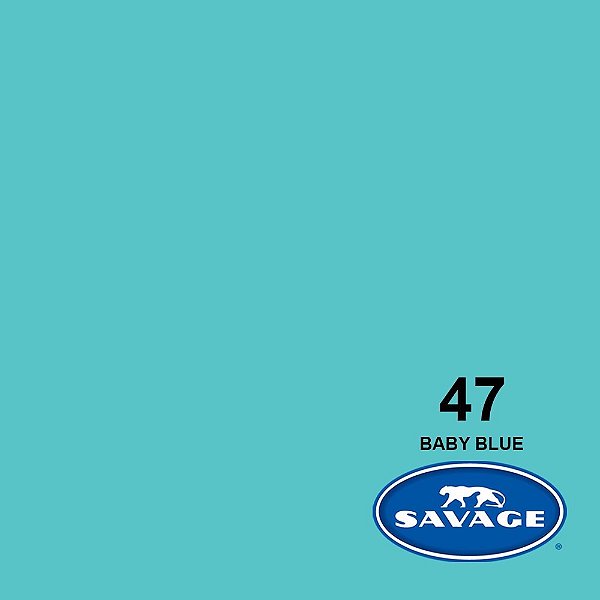 Fundo Infinito Papel Baby Blue 47 Savage 2,72 x 11m