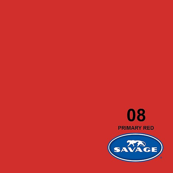 Fundo Infinito Papel Primary Red 08 Savage 2,72 x 11m