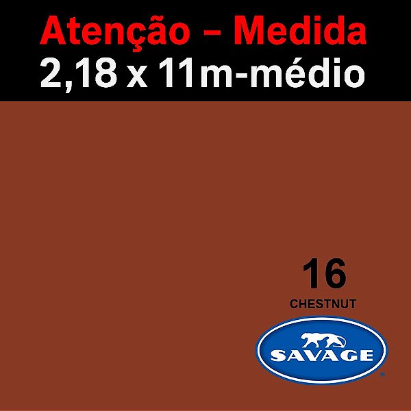 Fundo Infinito Papel Chestnut 16 Savage 2,18 x 11m - Médio