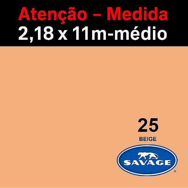 Fundo Infinito Papel Beige 25 Savage 2,18 x 11m - Médio