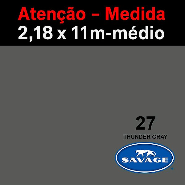Fundo Infinito Papel Thunder Gray 27 Savage 2,18 x 11m - Médio