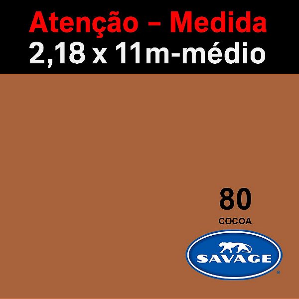 Fundo Infinito Papel Cocoa 80 Savage 2,18 x 11m - Médio