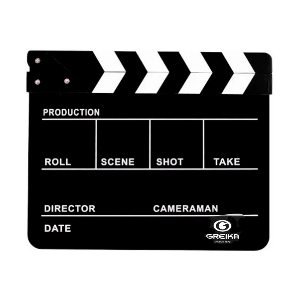 Claquete Preta P&B Profissional com Ímã e Moldura Bicolor