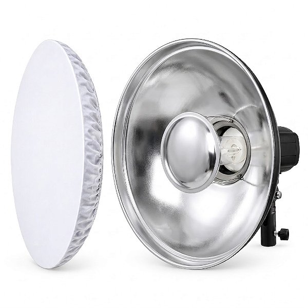 Beauty Dish Prata 42 cm c/ Difusor Removível – EKOBAN