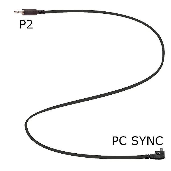 Cabo de sincronismo PC P2 para Flash Compacto - 10 metros