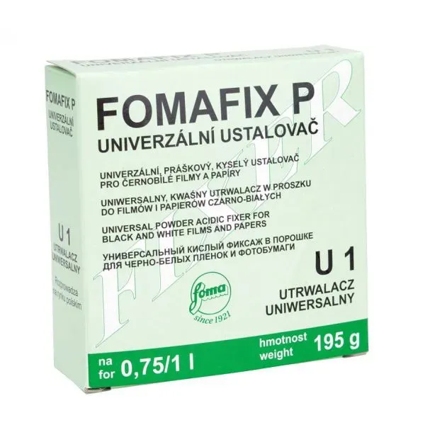 FOMAFIX P 195 g – Fixador Universal em Pó para Filmes e Papéis Fotográficos Preto e Branco (Prepara até 1 Litro)