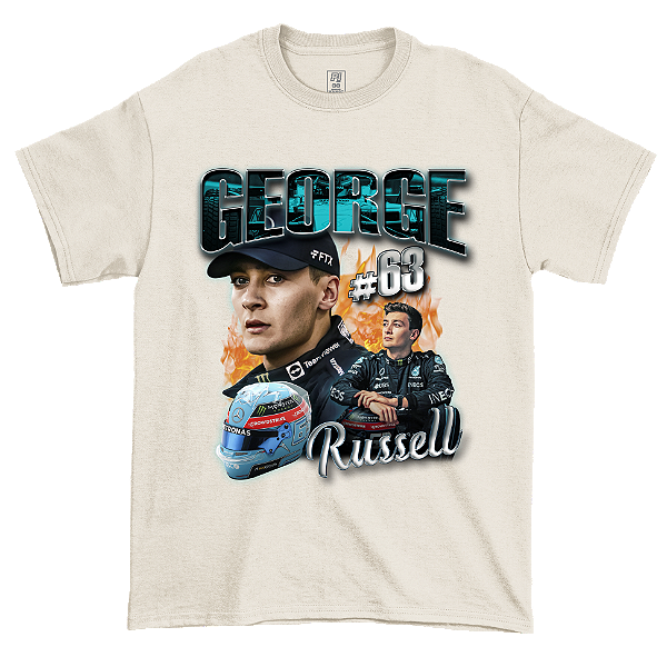 Camiseta Vintage George Russell Off White