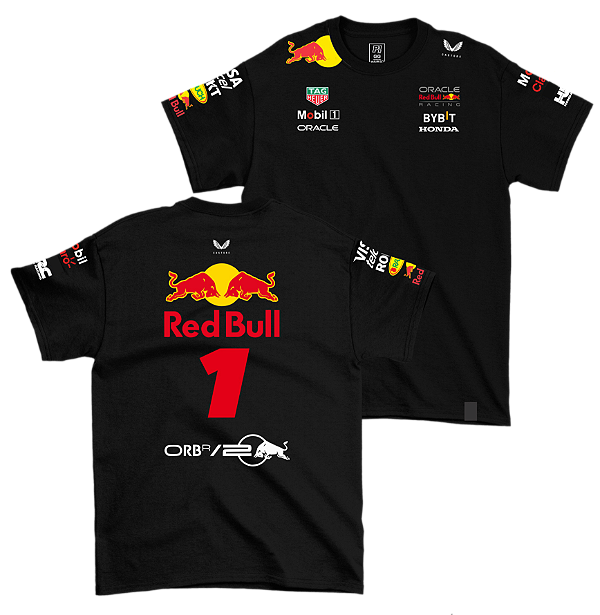 Camiseta Red Bull Racing Max Verstappen Preta
