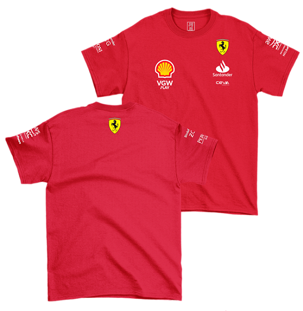 Camiseta Ferrari Vermelha 2024