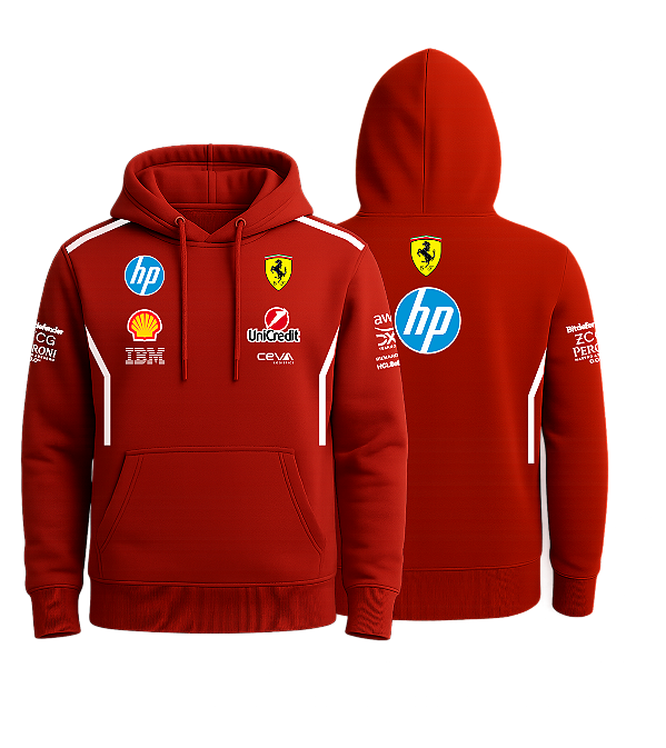 Moletom Ferrari Vermelho 2025 (unissex)