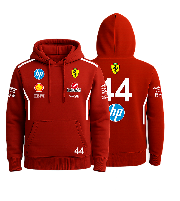 Moletom Ferrari Lewis Vermelho 2025 (unissex)