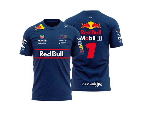 Camiseta Red Bull Racing Max Verstappen Azul 2025