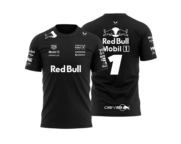 Camiseta Red Bull Racing Max Verstappen Black 2025