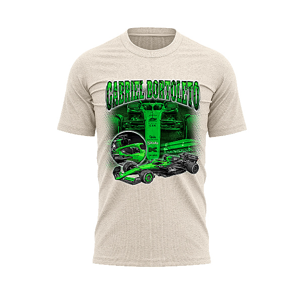 Camiseta Vintage Stake Gabriel Bortoleto Off White 2025