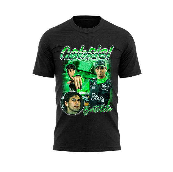 Camiseta Vintage Gabriel Bortoleto Preta 2025