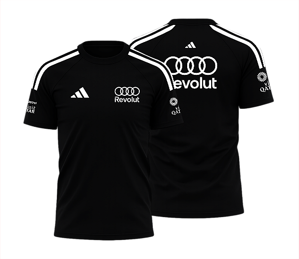 Camiseta Audi 2026 PRETO/BRANCO