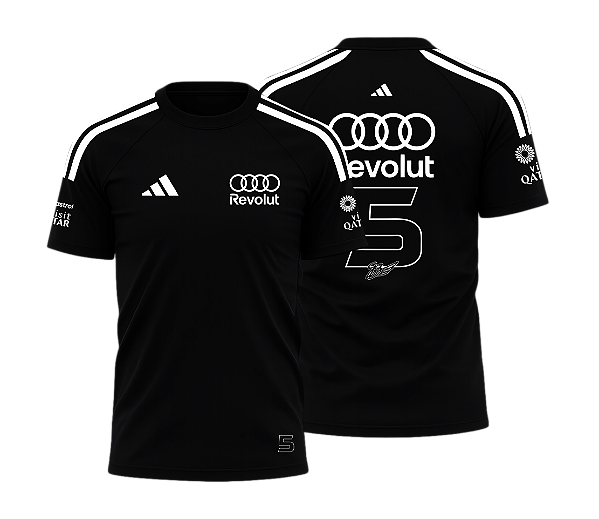 Camiseta Audi 2026 PRETO/BRANCO Bortoleto