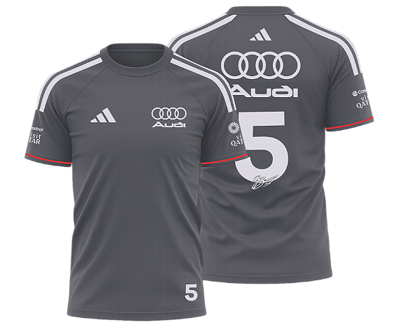 Camiseta Audi Bortoleto 2026 CINZA 1