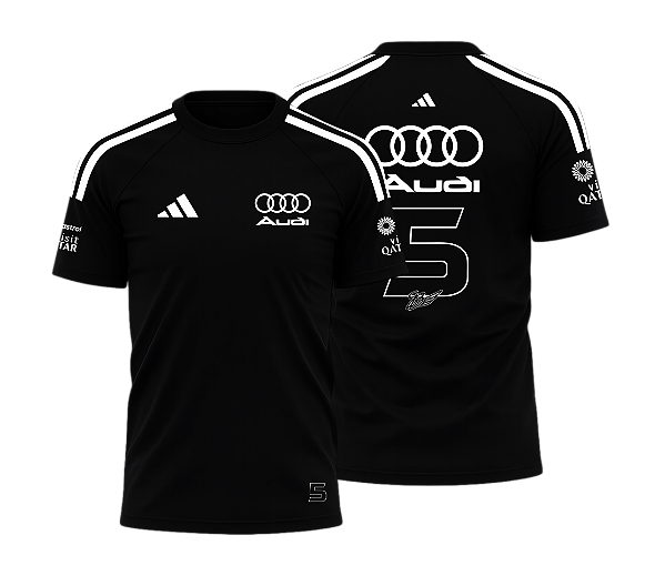 Camiseta Audi 2026 PRETO/BRANCO Bortoleto 1