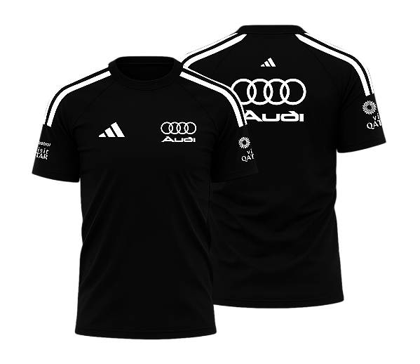 Camiseta Audi 2026 PRETO/BRANCO 1