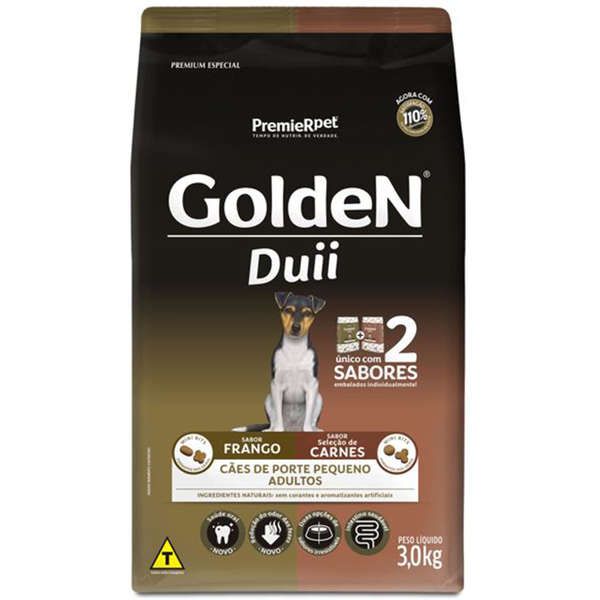 Ração PremieR Pet Golden Duii Frango e Carne para Cães Adultos Pequeno Porte