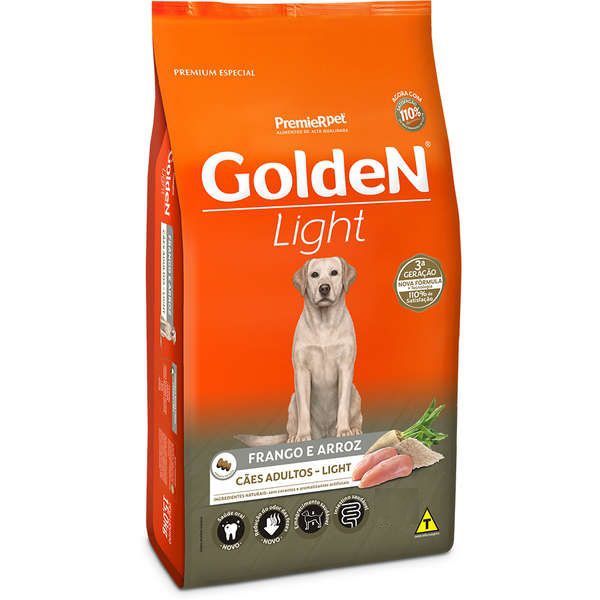 Ração Golden Cães Adultos Light Frango E Arroz