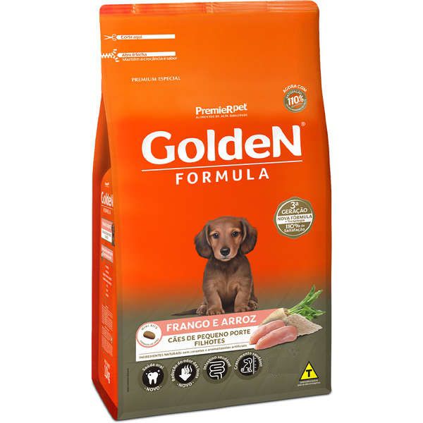 Ração Golden Formula Cães Filhotes Mini Bits Frango e Arroz