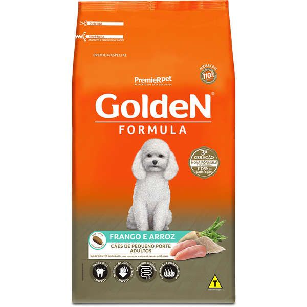 Ração Golden Formula Cães Adultos Frango e Arroz Mini Bits