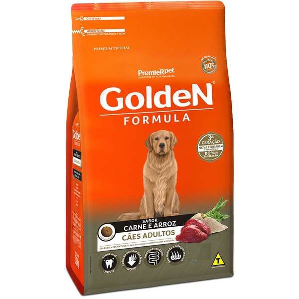 Ração Golden Formula Cães Adultos Carne E Arroz