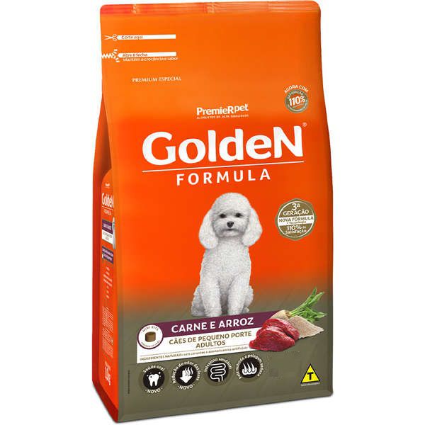 Ração Golden Formula Carne E Arroz Para Cães Adultos De Raças Pequenas