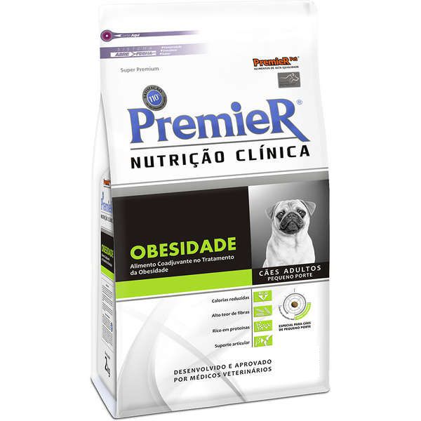 Ração Premier Nutrição Clínica Obesidade Para Cães Adultos Raças Pequenas