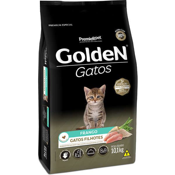 Ração Golden Gatos Filhotes Sabor Frango