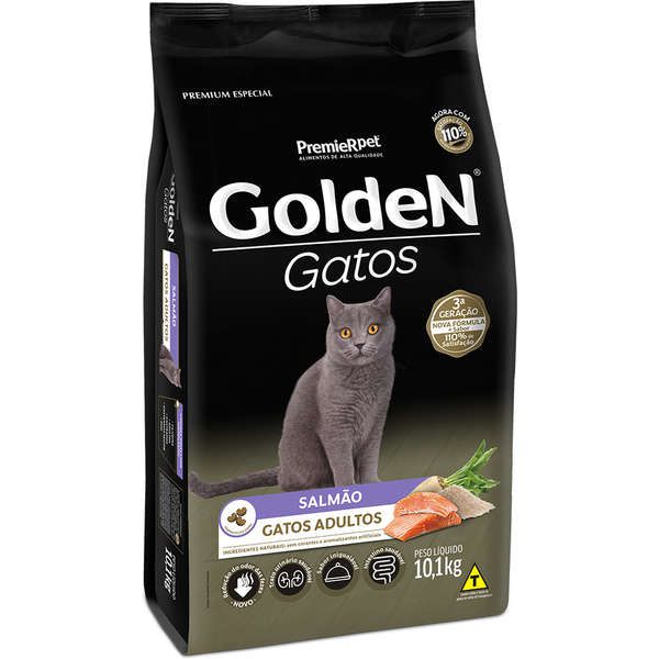 Ração Golden Gatos Adultos Sabor Salmão