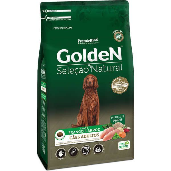 Ração Golden Premier Pet Seleção Natural Para Cães Adultos