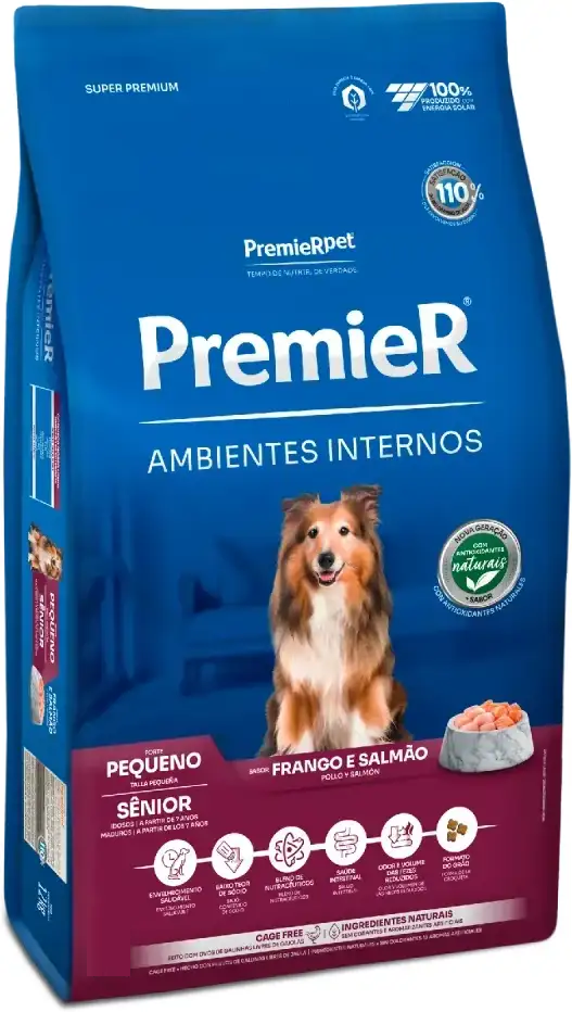 Ração Premier Pet Ambientes Internos Cães Sênior