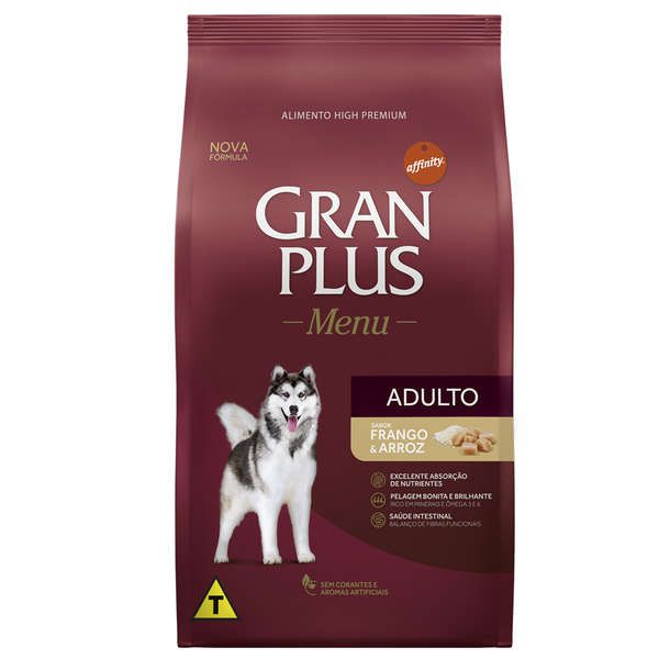 Ração Affinity PetCare Gran Plus Menu Frango e Arroz para Cães Adultos
