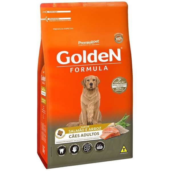 Ração Golden Formula Cães Adultos Salmão e Arroz