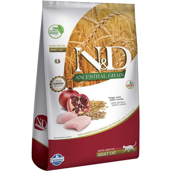 Ração Farmina ND Ancestral Grain Frango & Romã Para Gatos Adultos