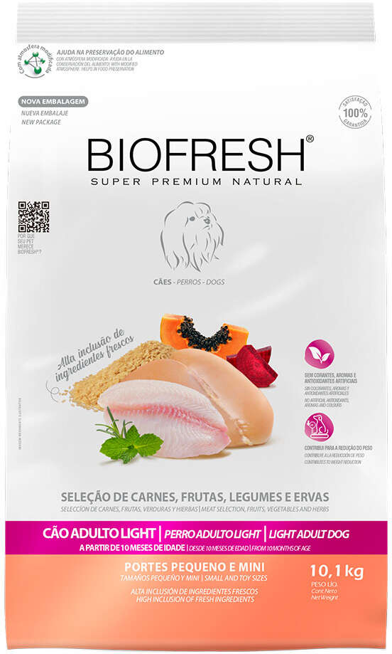 Ração Biofresh Super Premium Light Cães de Raças Pequenas e Minis