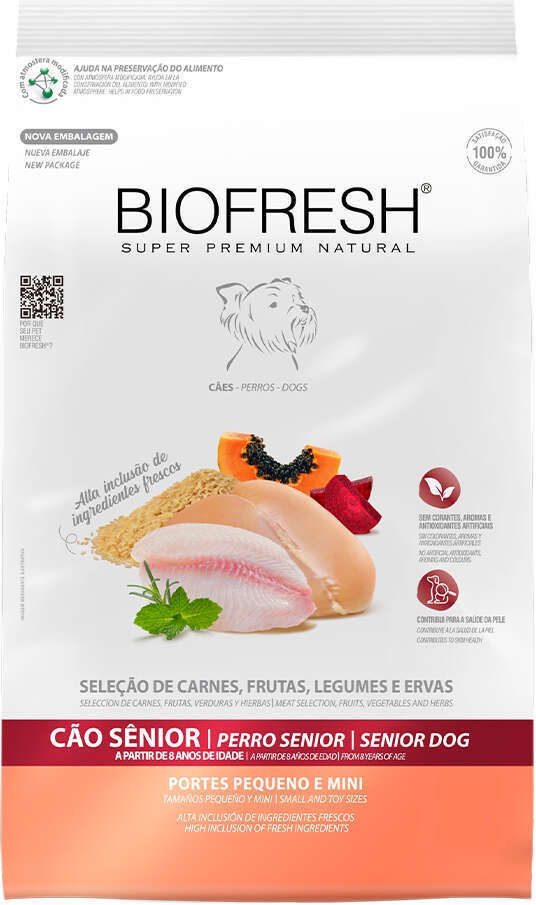 Ração Biofresh Super Premium Cães Sênior de Raças Pequenas e Minis