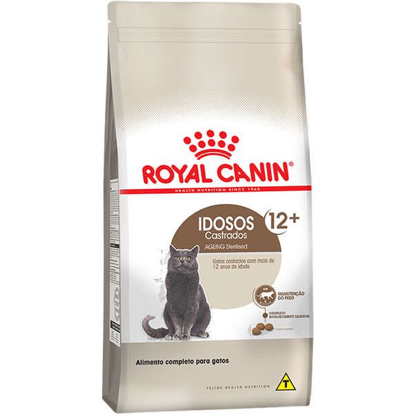 Ração Royal Canin Feline Health Nutrition Sterilised para Gatos Adultos Castrados Acima de 12 Anos