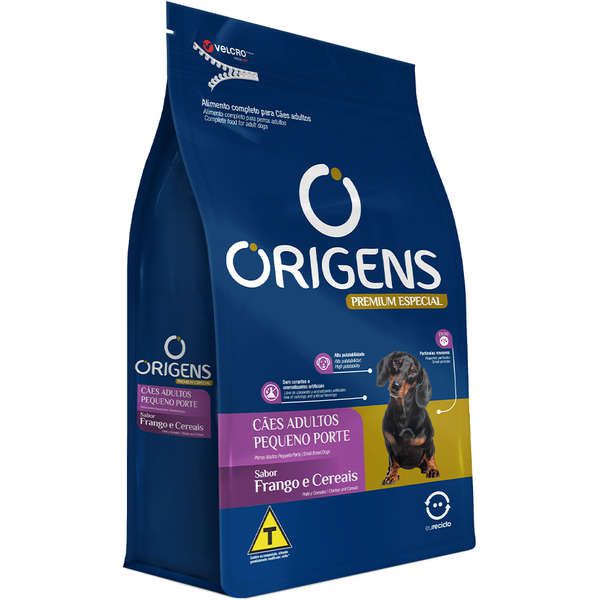 Ração Origens Premium Especial Frango e Cereais Cães Adultos Raças Pequenas