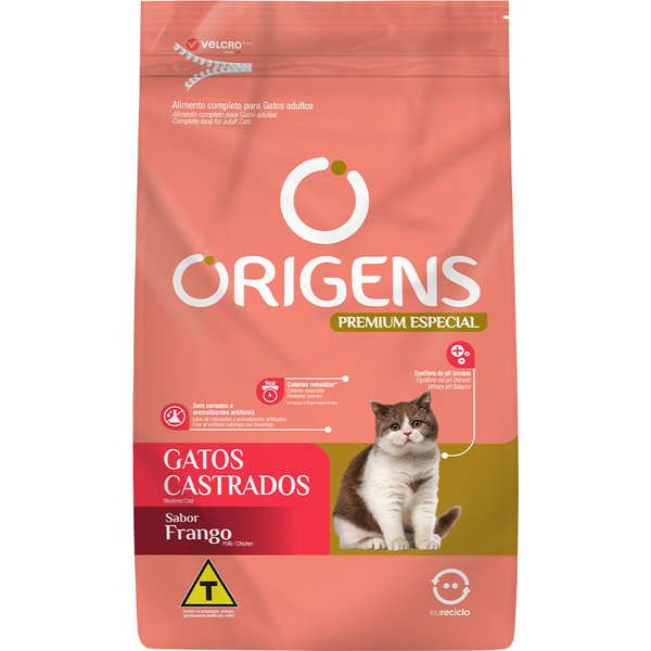 Ração Origens Premium Especial Frango Gatos Castrados