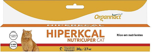 Suplemento Organnact Hiperkcal Nutricuper Cat - 27 mL / 30g