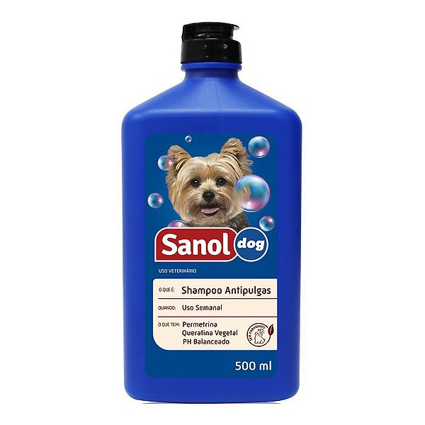 Shampoo Antipulgas 500ml Sanol Dog