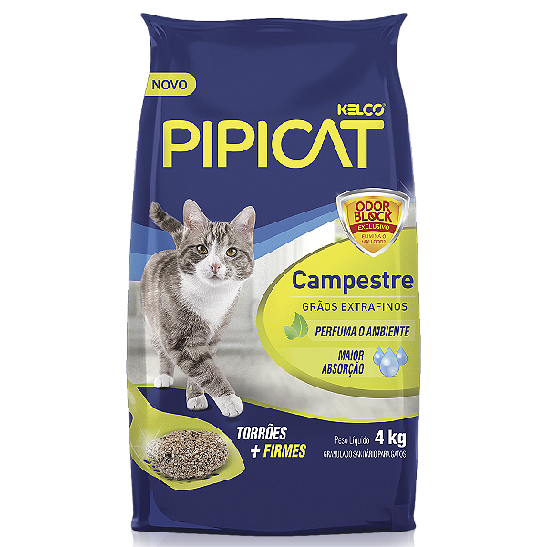Areia Sanitária Kelco Pipicat Campestre 4 Kg